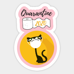 Quarantine with my Cat 2020 Sticker